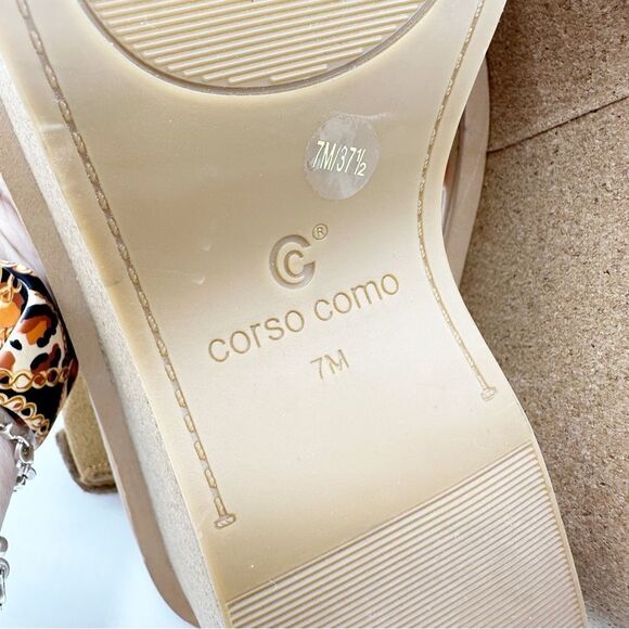 Corso Como Women’s Meena Cork Platform Tan Suede Strappy Comfort Sandals Size 7M - Picture 11 of 15